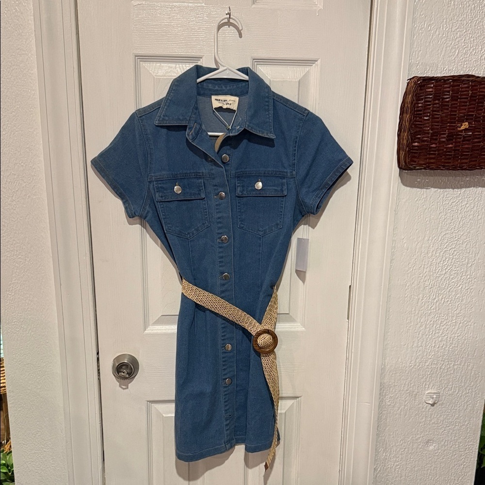 Stylish Blue Denim Mini Dress